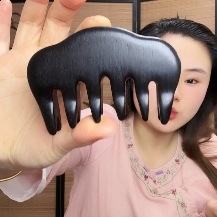 紫光檀云朵梳子二等品