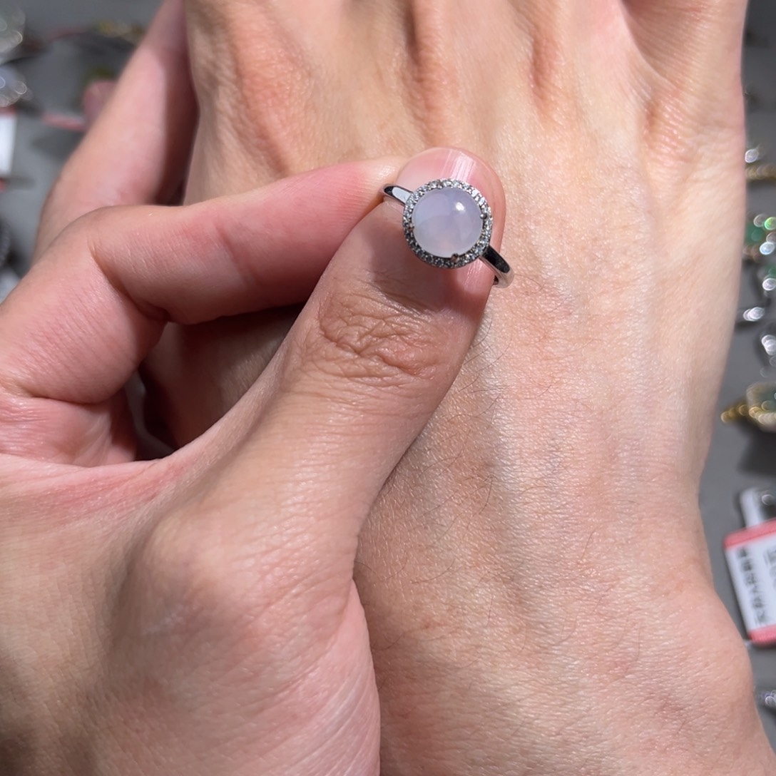 翡翠戒指银S925镶嵌nnjkk