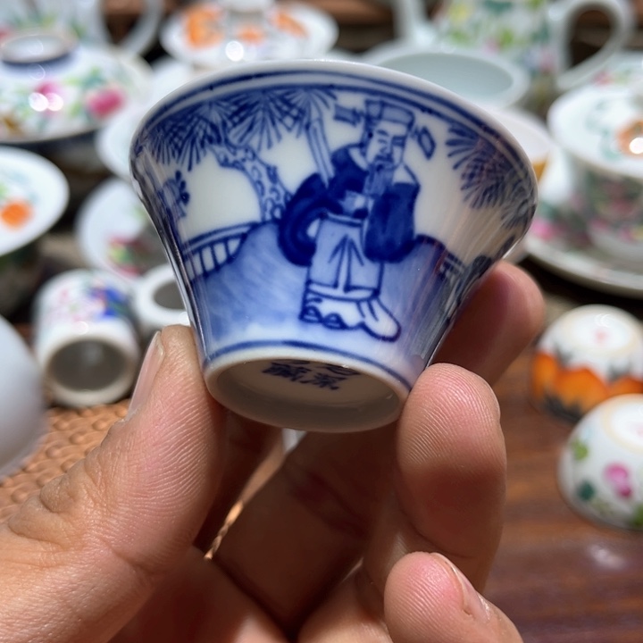 纯手绘精品盖碗杯