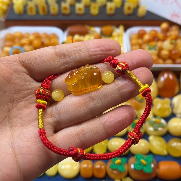 琥珀未镶嵌裸石开孔定制不退换