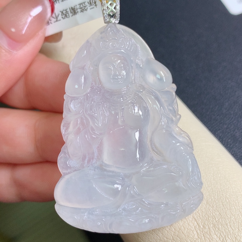 【闪购商品】翡翠颈饰18K金镶嵌度母