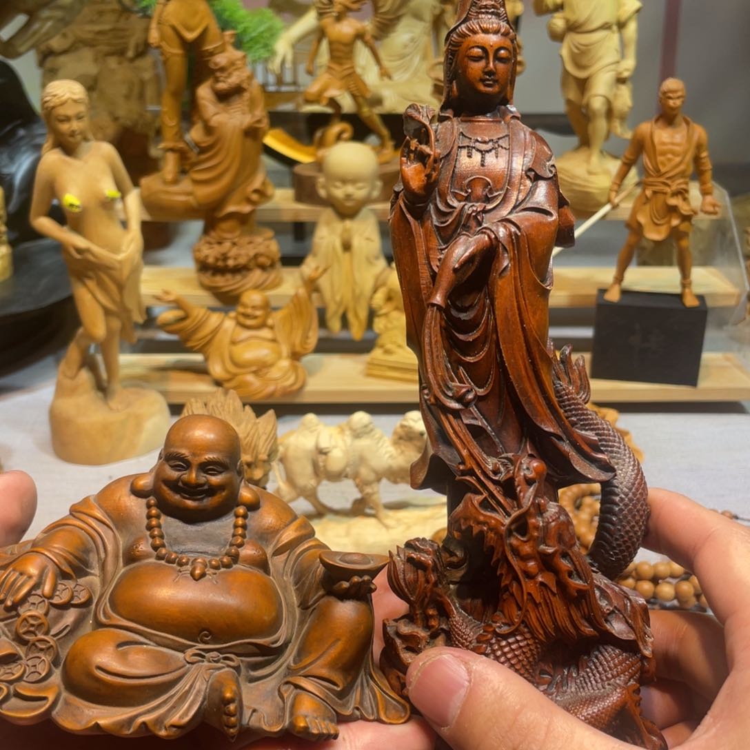 黄杨木六*黄杨木两个做旧