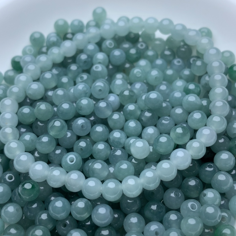 【闪购商品】翡翠手链未镶嵌卡4.7蓝水50颗