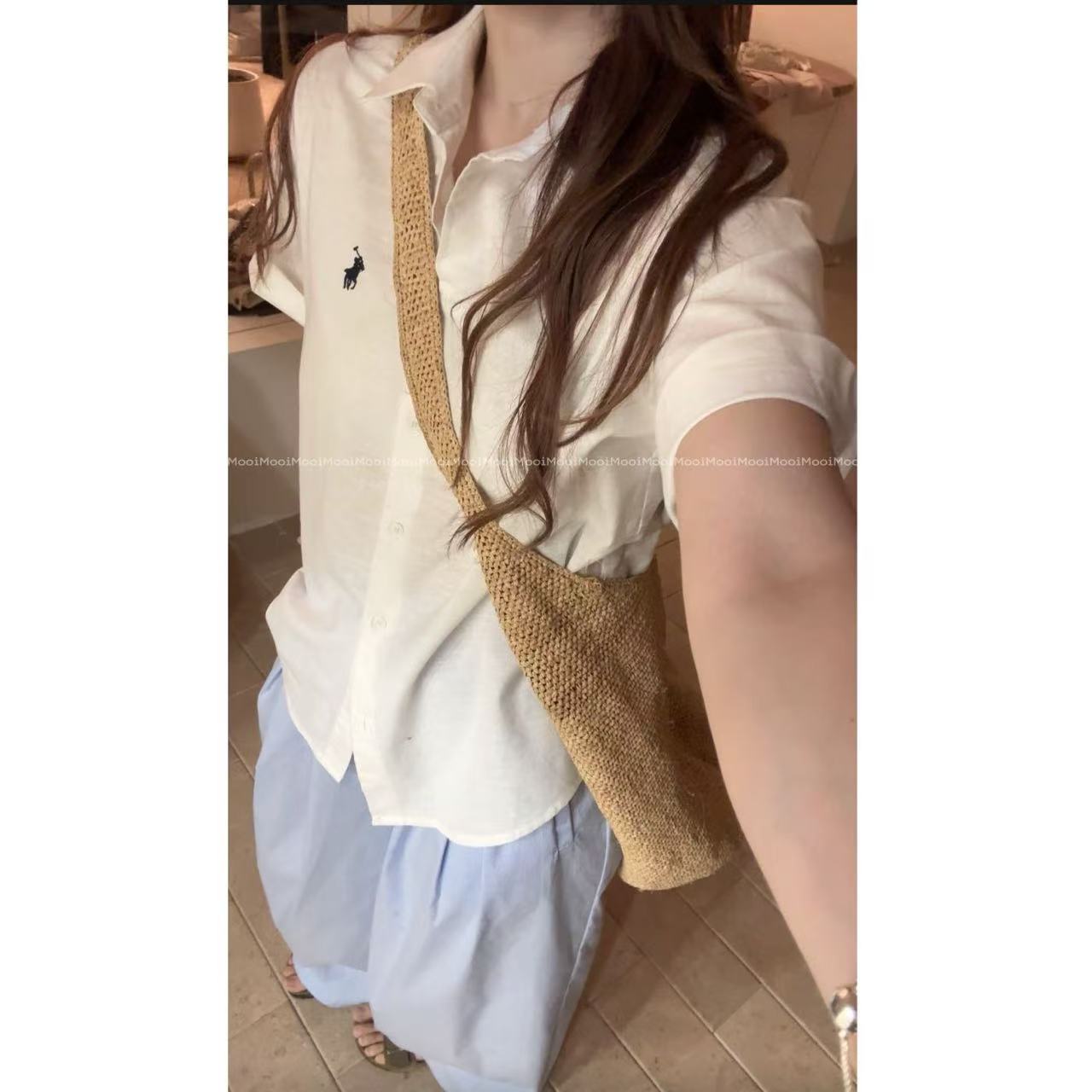 【mooi】'告白月光'春夏新款韩版ins风小众设计感衬衫