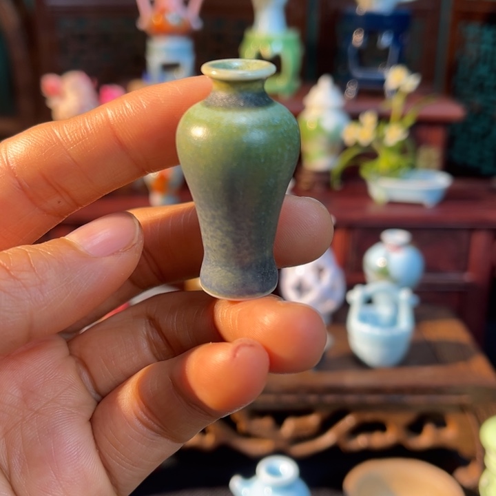 摆件微陶老王迷你花瓶