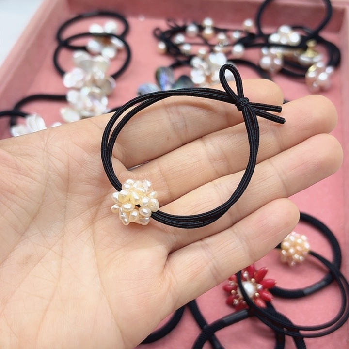 淡水珍珠发饰银S925镶嵌