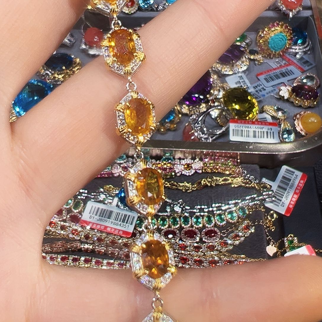 银S925镶嵌珠宝奇石蓝宝石王***琳