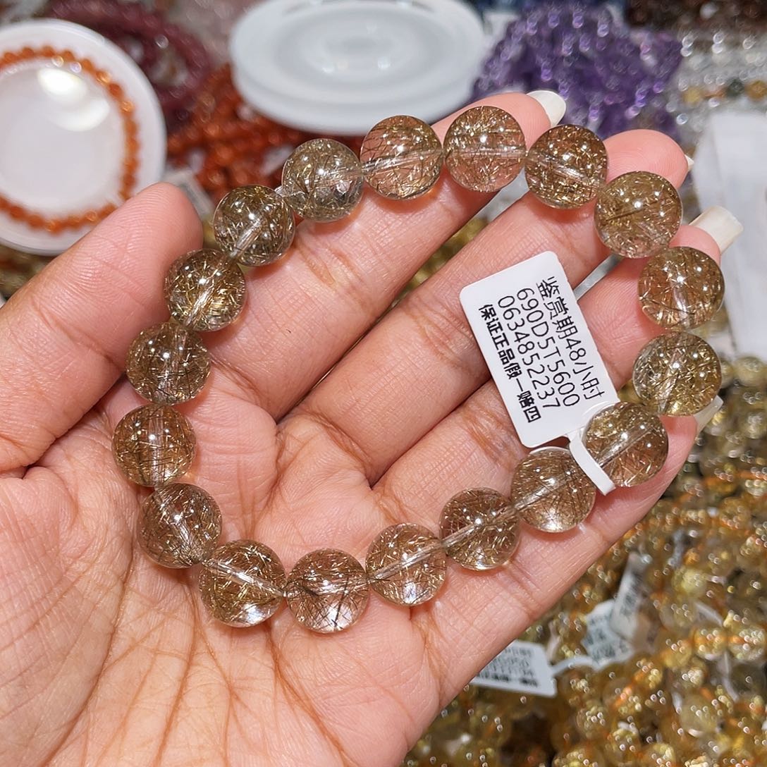 悟***~未镶嵌发晶手串已实名魔鬼银发11.8m