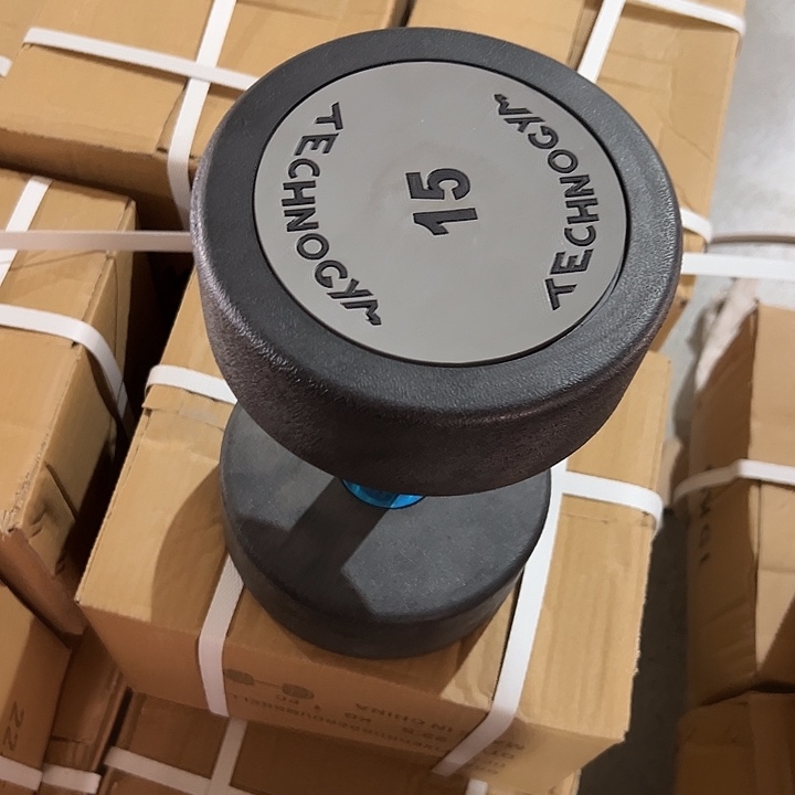 全新纯钢泰诺哑铃15公斤一只颜色随机