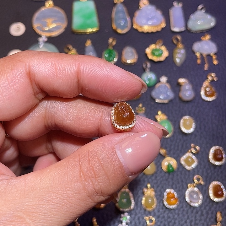 翡翠银S925镶嵌颈饰