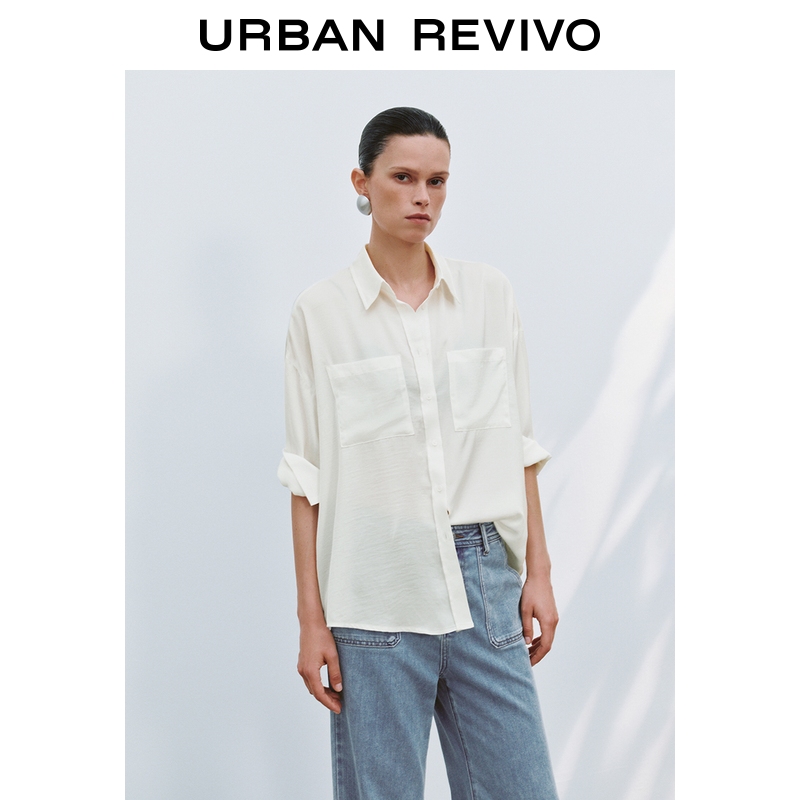 UR2025春季新款女装通勤气质百搭长袖开襟衬衫UWM250056