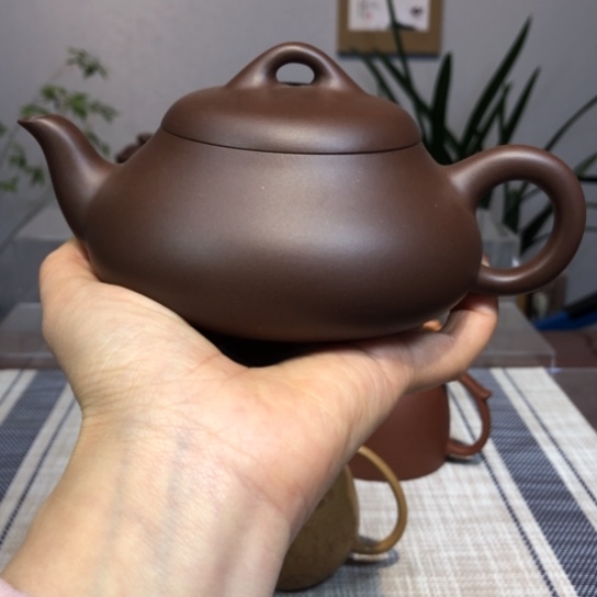 紫砂茶壶汉棠石瓢300c c