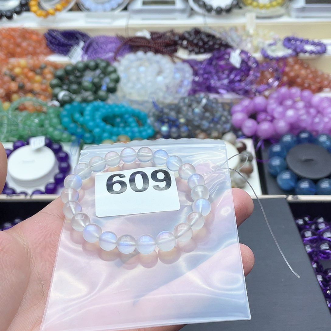 水晶手链未镶嵌心***苔天然