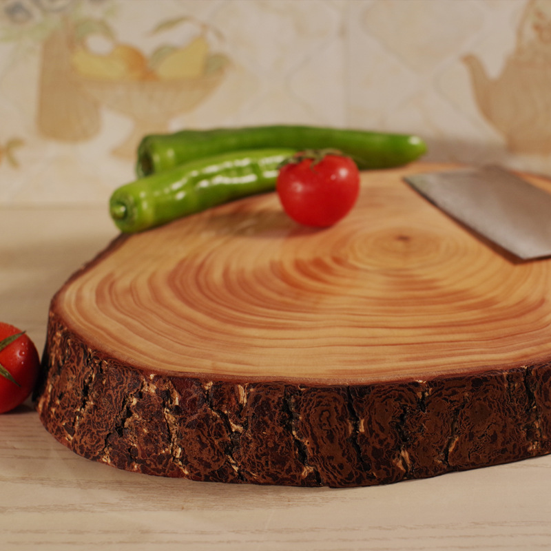 带皮款银杏木砧板直播间一物一拍