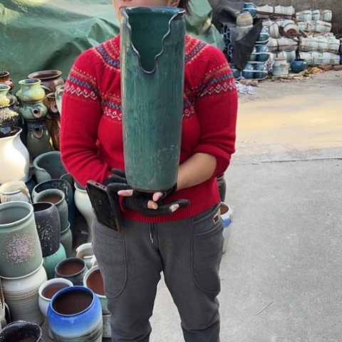 口14高42瑕疵盆子。