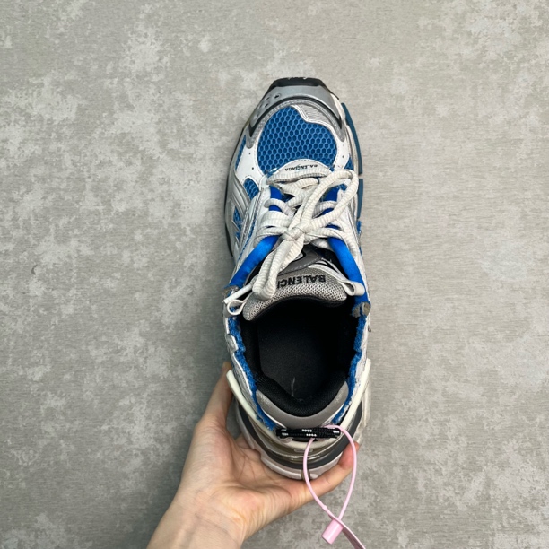 99新 Balenciaga/巴黎世家 41*1/Runner做旧蓝白低帮鞋/17069/JP