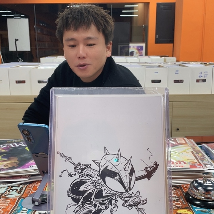 纸朋克蜘蛛黑白线稿50比例Sy