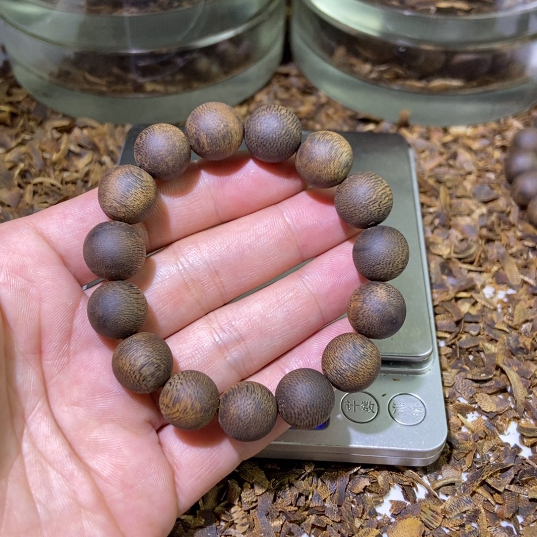 沉香手串金沙叶1.4单圈