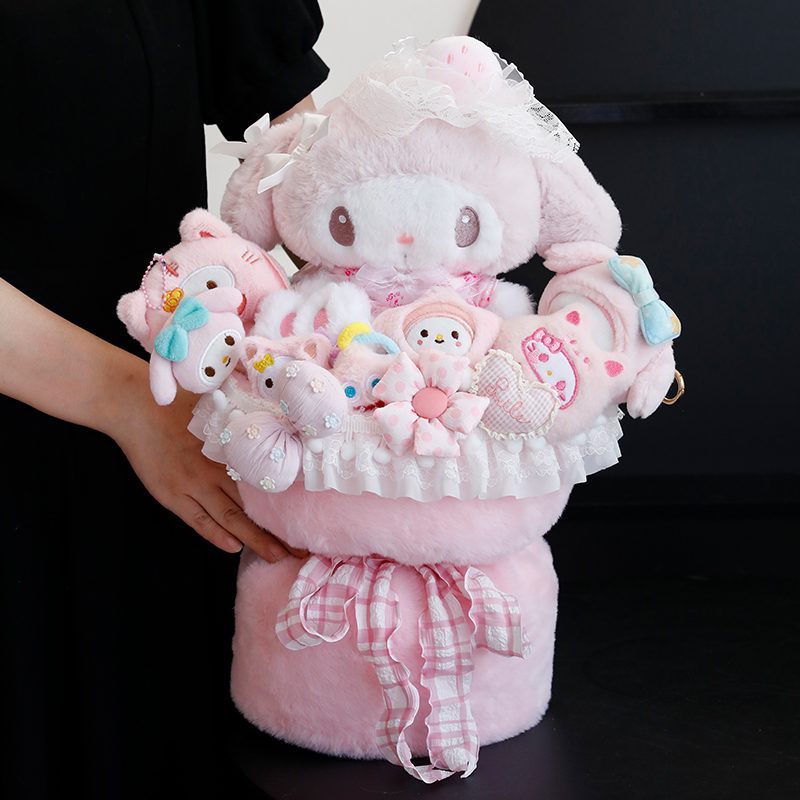 可爱美兔子玩偶花束生日礼物送女孩朋友闺蜜女生圣诞节