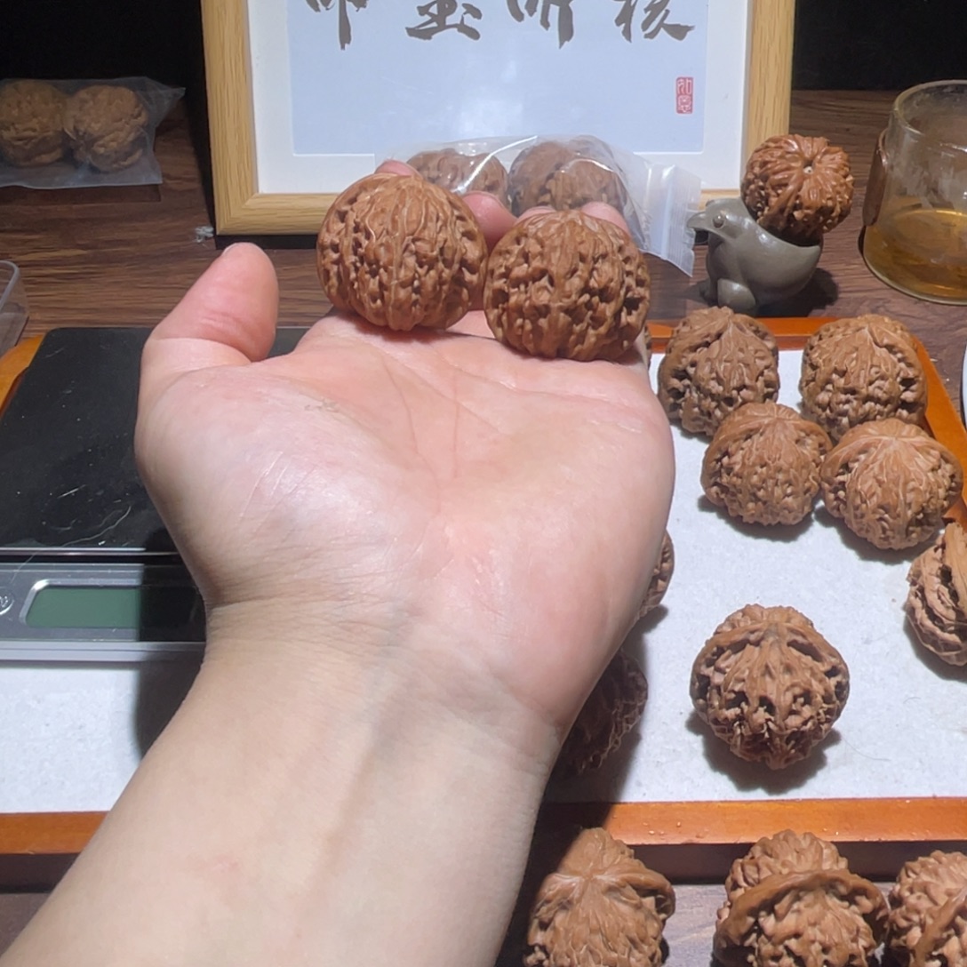 文玩核桃把件37全品磨盘