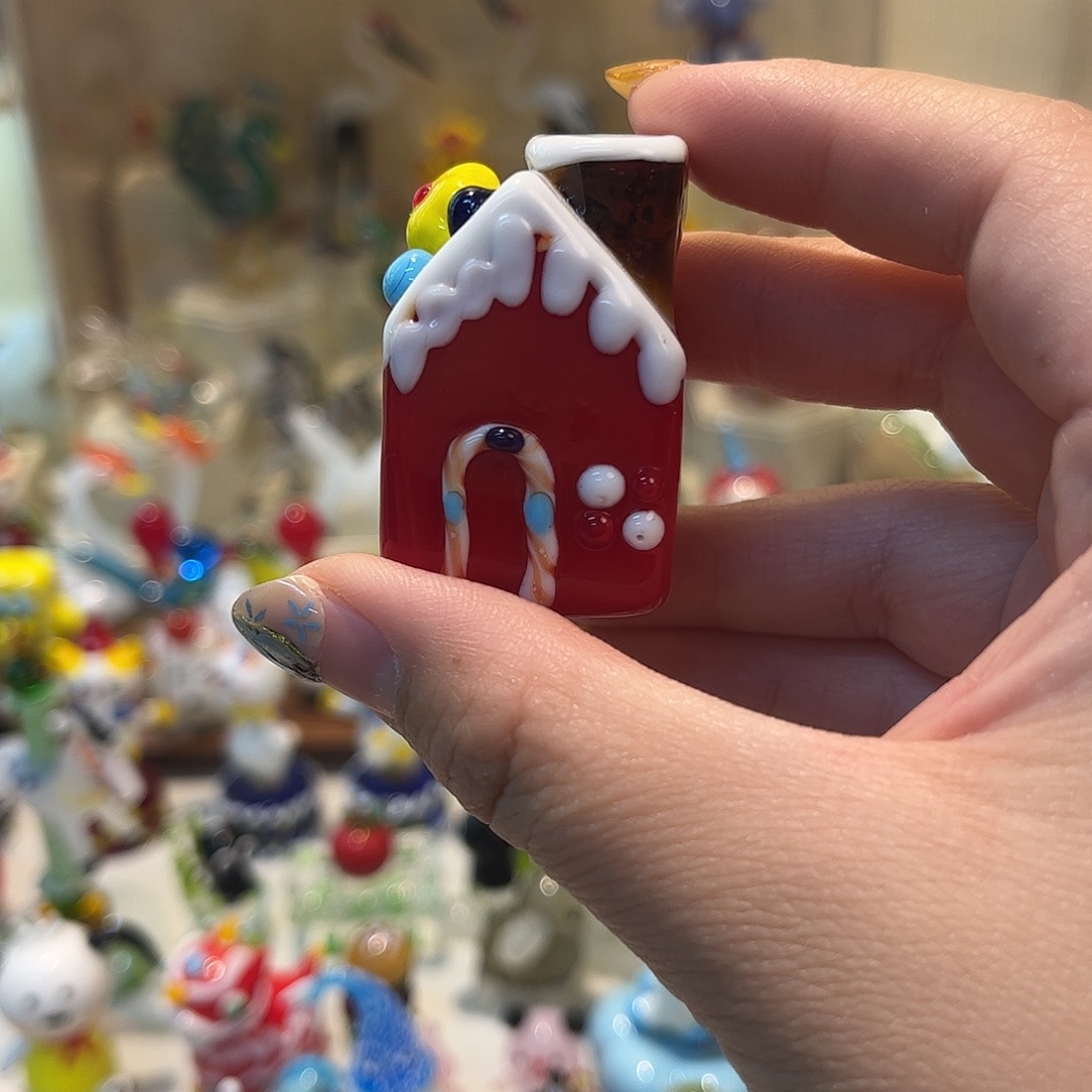 琉璃手工艺品雪景房