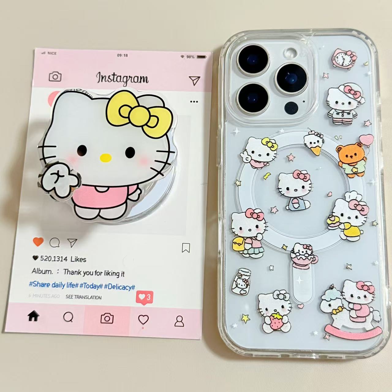 【亚克力磁吸】星星kitt猫支架手机壳适用苹果17Pro可爱16/14防摔15