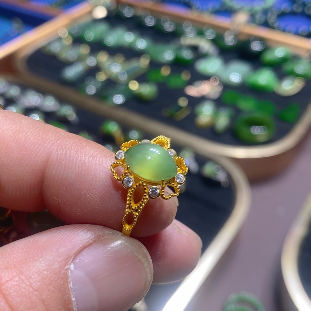 和田玉（碧玉）颈饰银S925镶嵌@**?