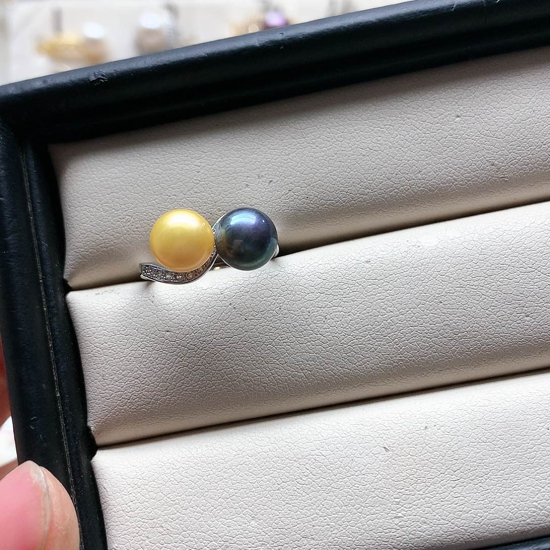 淡水珍珠戒指合金