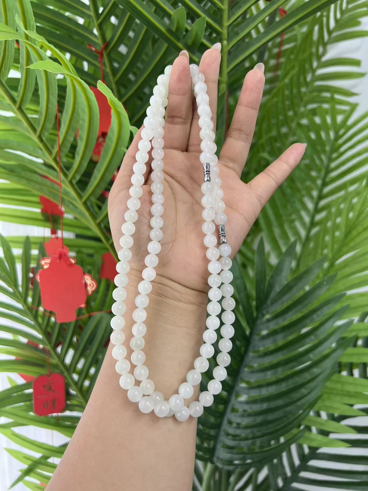 【老李严选】天然和田玉冰晴水卡8妈妈链多样性拍一发其一D613