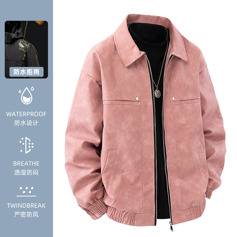 2025春秋新款男士PU皮情侣机车服男装夹克外套