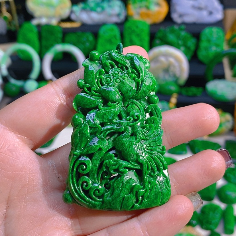 【闪购商品】翡翠颈饰未镶嵌和和美美前程似锦