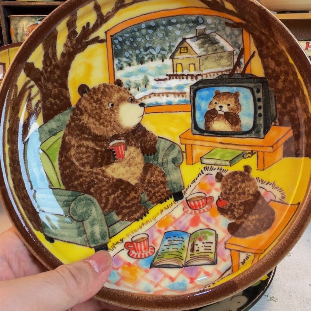 【闪购商品】摆件猪*?桃园山房高温釉下彩