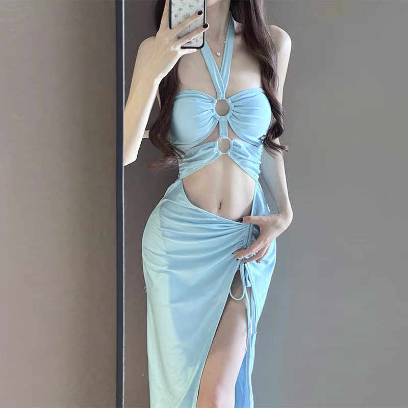 比基尼泳衣女2025新款分体两件套长裙性感欧美修身显瘦泡温泉度假