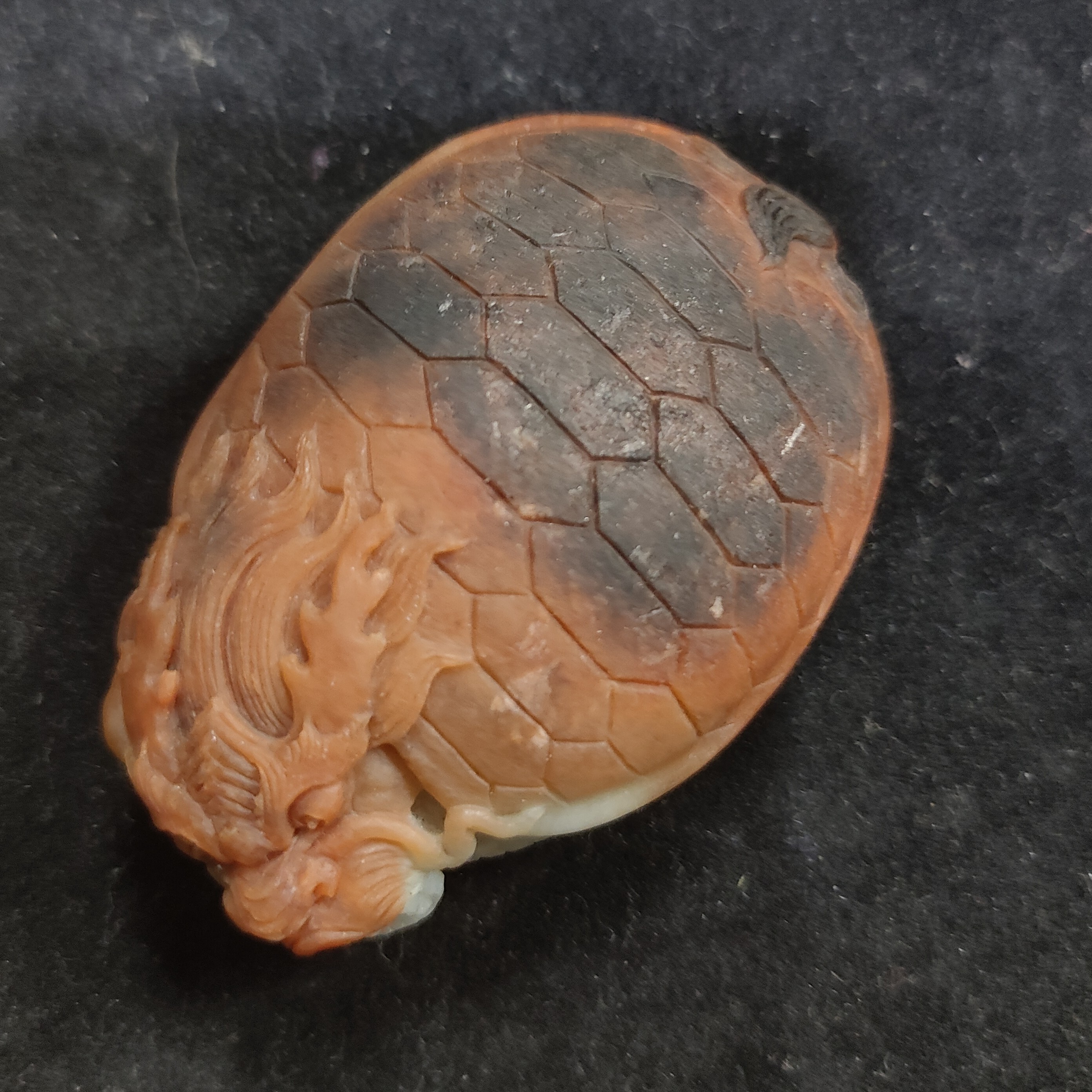 腾冲老料翡翠龙龟风生水起摆件