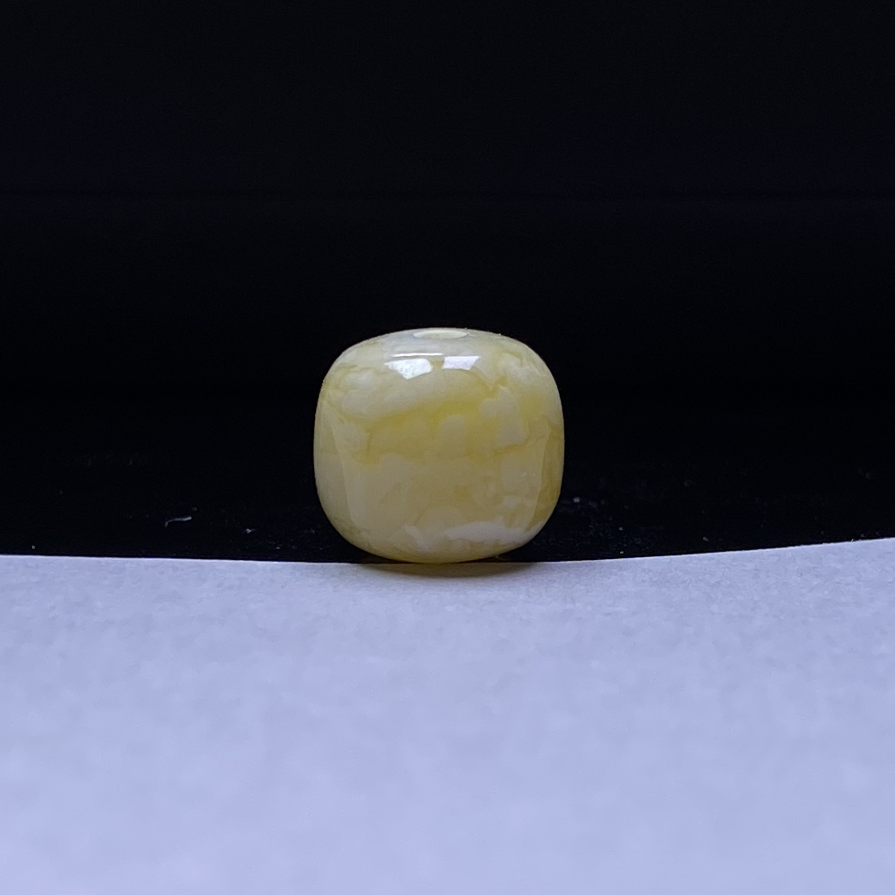 琥珀蜜蜡金瓷白花精品虎皮老型单珠配饰9.3mm