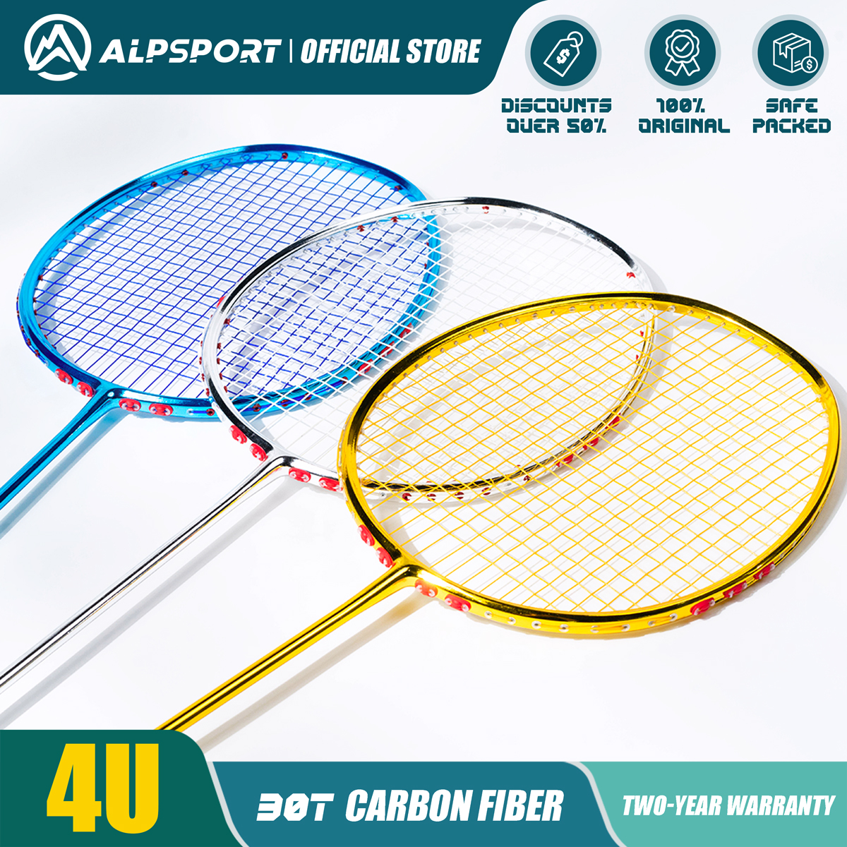 【清仓】ALPSPORT奥斯伯电镀三色可选进攻型球拍