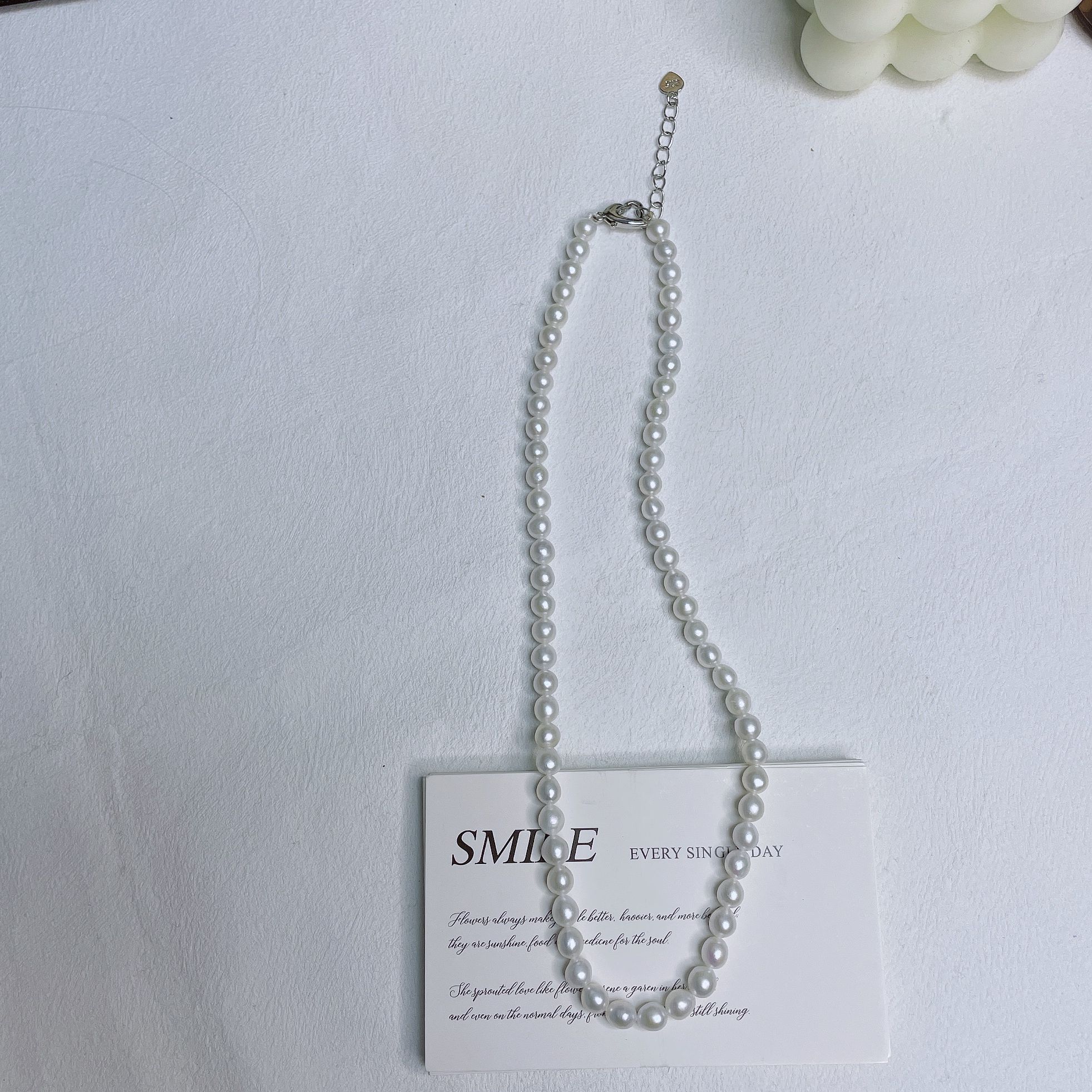 天然淡水A288#5-6#时尚白色纯天然淡水100%天然珍珠项链