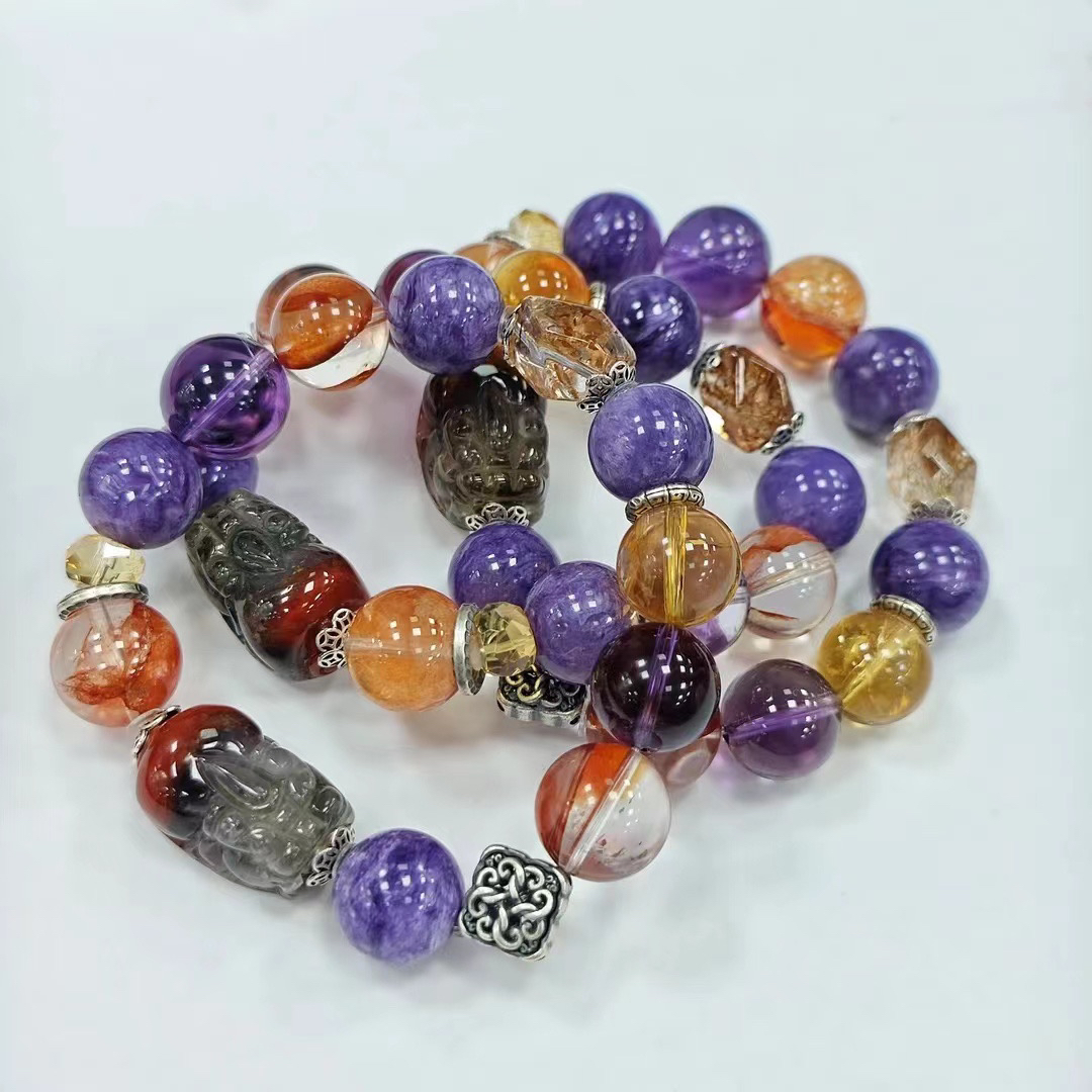 【书记甄选】天然原创水晶多宝手链 多样性发一 约12mm RJ5511