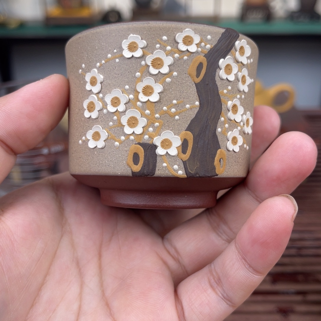 紫砂茶壶梅花品茗杯