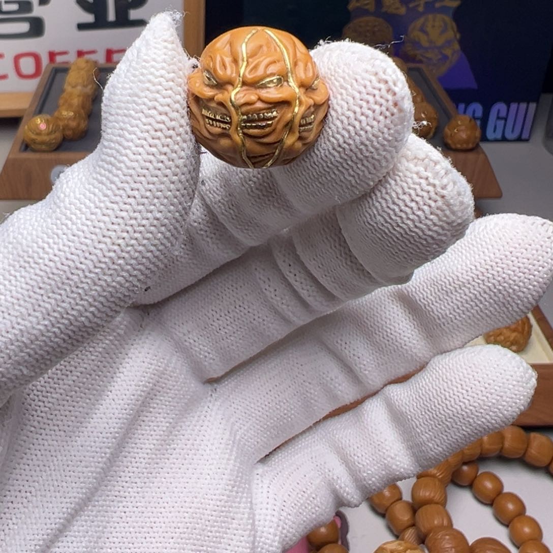 文玩核桃把件镶嵌款一念心魔18➕尺寸全品有正常封口线