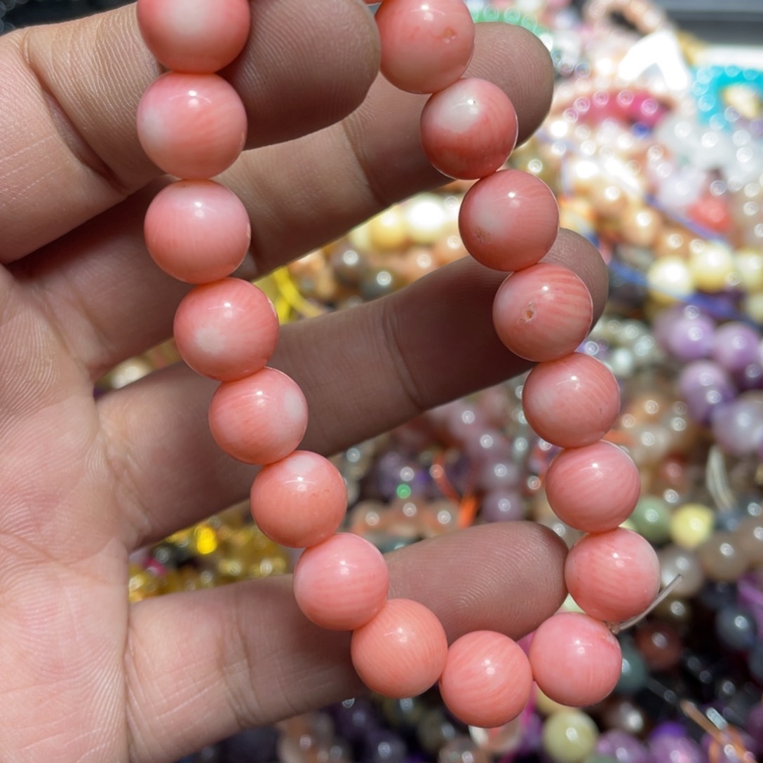 烟晶手链银S800镀金镶嵌