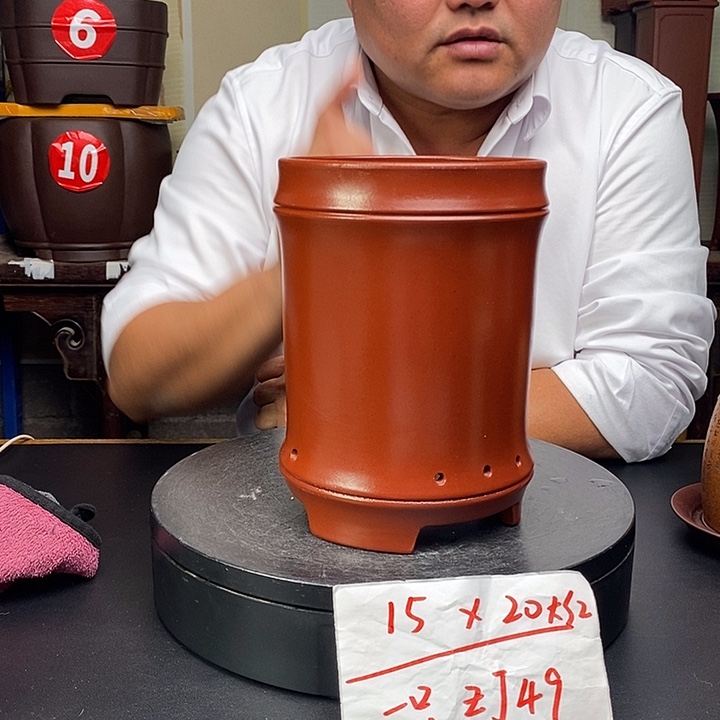 紫砂花盆货号一只ZJ49