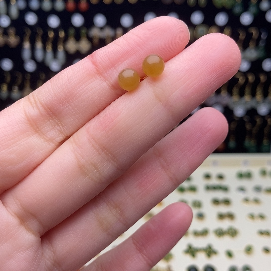 和田玉（碧玉）银S925镀金镶嵌颈饰