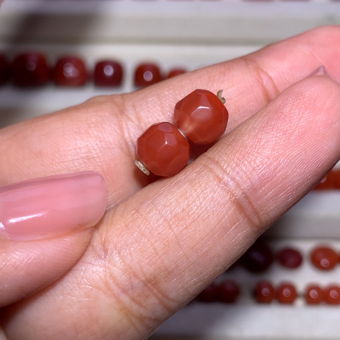 南红玛瑙未镶嵌无相8×7微过渡 瓦西玫红