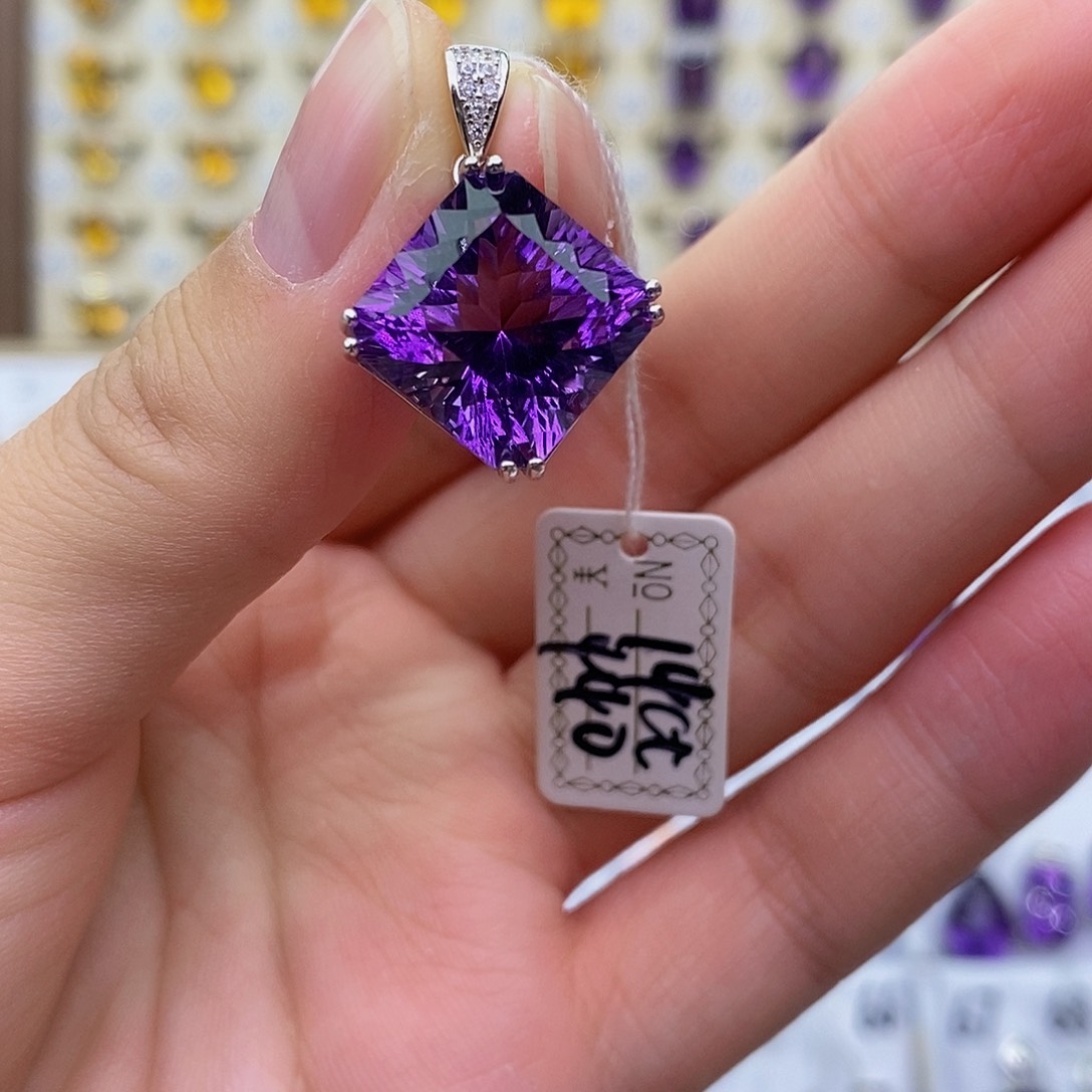 紫晶纯天然无优化紫水晶Q银S925镶嵌