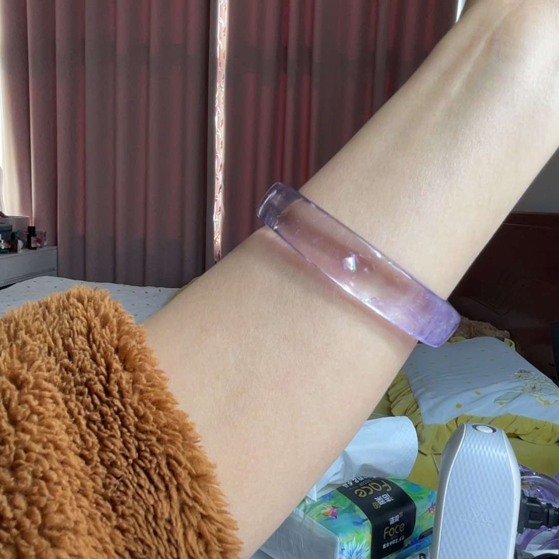 水晶手镯62圈口25号未镶嵌