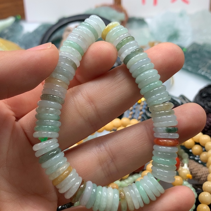 翡翠颈饰未镶嵌保真天然A货翡翠