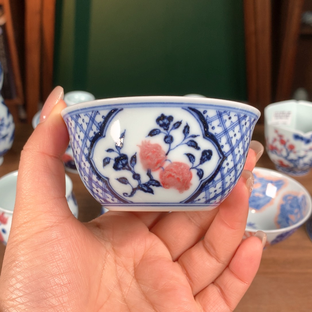 阳春白雪 青花釉里红