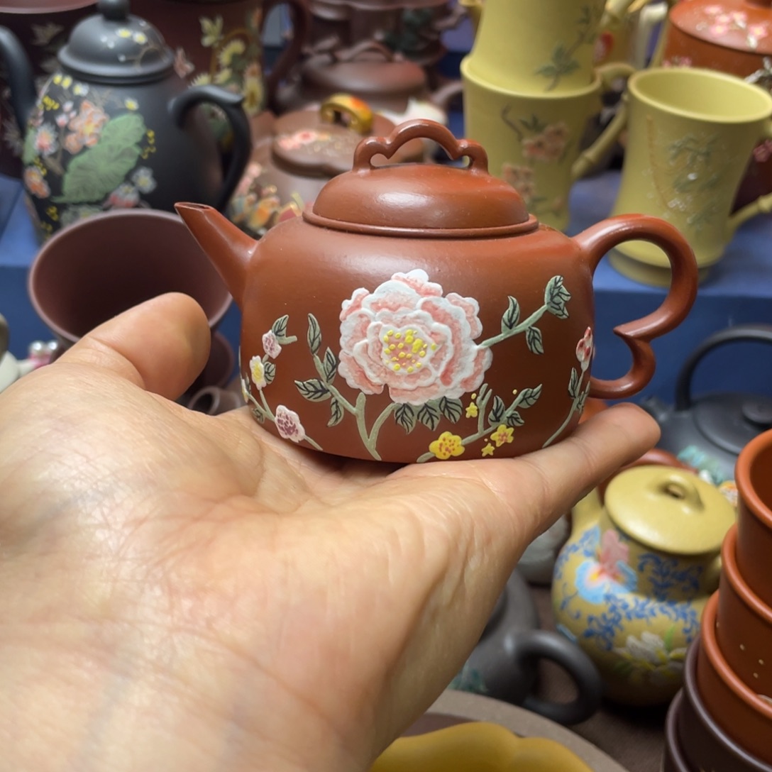 明***涯茶杯红泥紫砂茶壶150cc