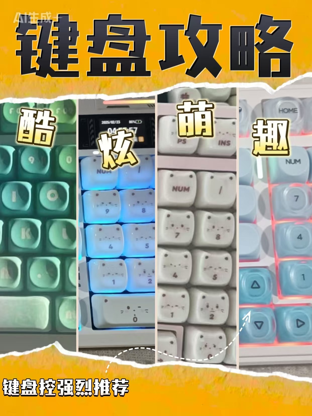 准新品 AULA/狼蛛 准新品狼蛛，迈丛各种三模键盘